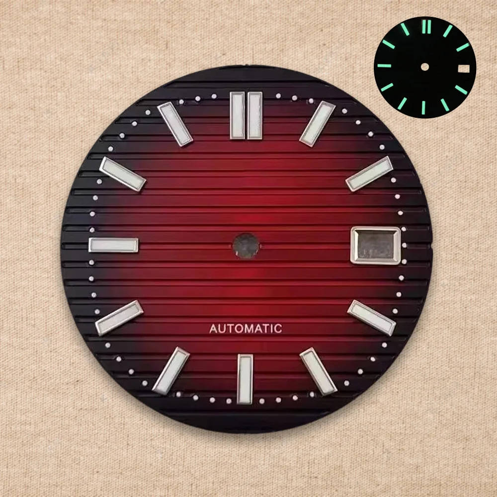 جديد 30.5 مللي متر S شعار الطلب صالح NH35/NH36/4R/7S حركة الأخضر مضيئة شريط عالية الجودة ساعة مزدوجة تعديل الملحقات
