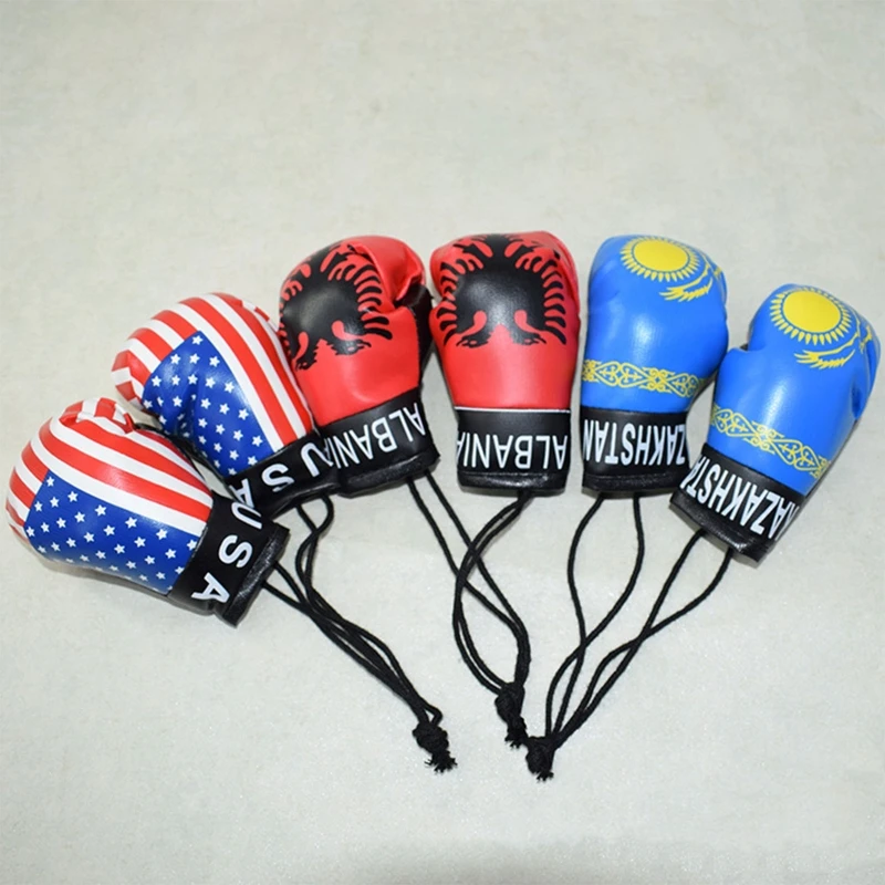 Accesorios de fotografía para recién nacido, Mini guante de boxeo de simulación, guantes de bandera de boxeo para sesión de fotos de bebé, decoración QX2D, 10cm