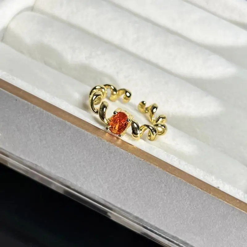  Gold Tone Open Rings with Wheat Designs Portable Ornament for Stylish Women