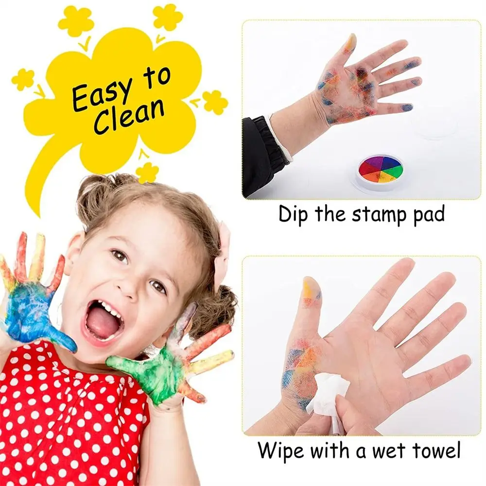 Painting Supplies for Child Washable Graffiti Non-toxic Printing Mud Finger Painting Inkpad Paint Ink Pad DIY Finger Painting