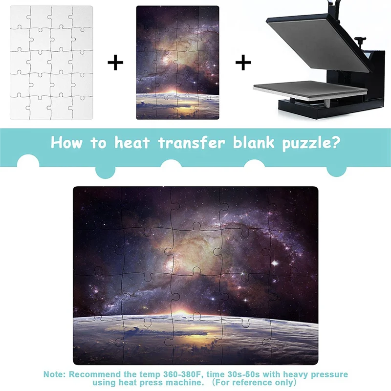 Sublimation Blanks Puzzles DIY Blank Puzzle for Sublimation Transfer Thermal Transfer Heat Press Printing Crafts A5