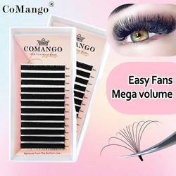 CoMango 1secondo Easy Fanniing Estensioni delle ciglia Auto Fan Volume 8-20mm Ciglia 3D 5D 7D 10D Visone finto Blomming Fiore Lash