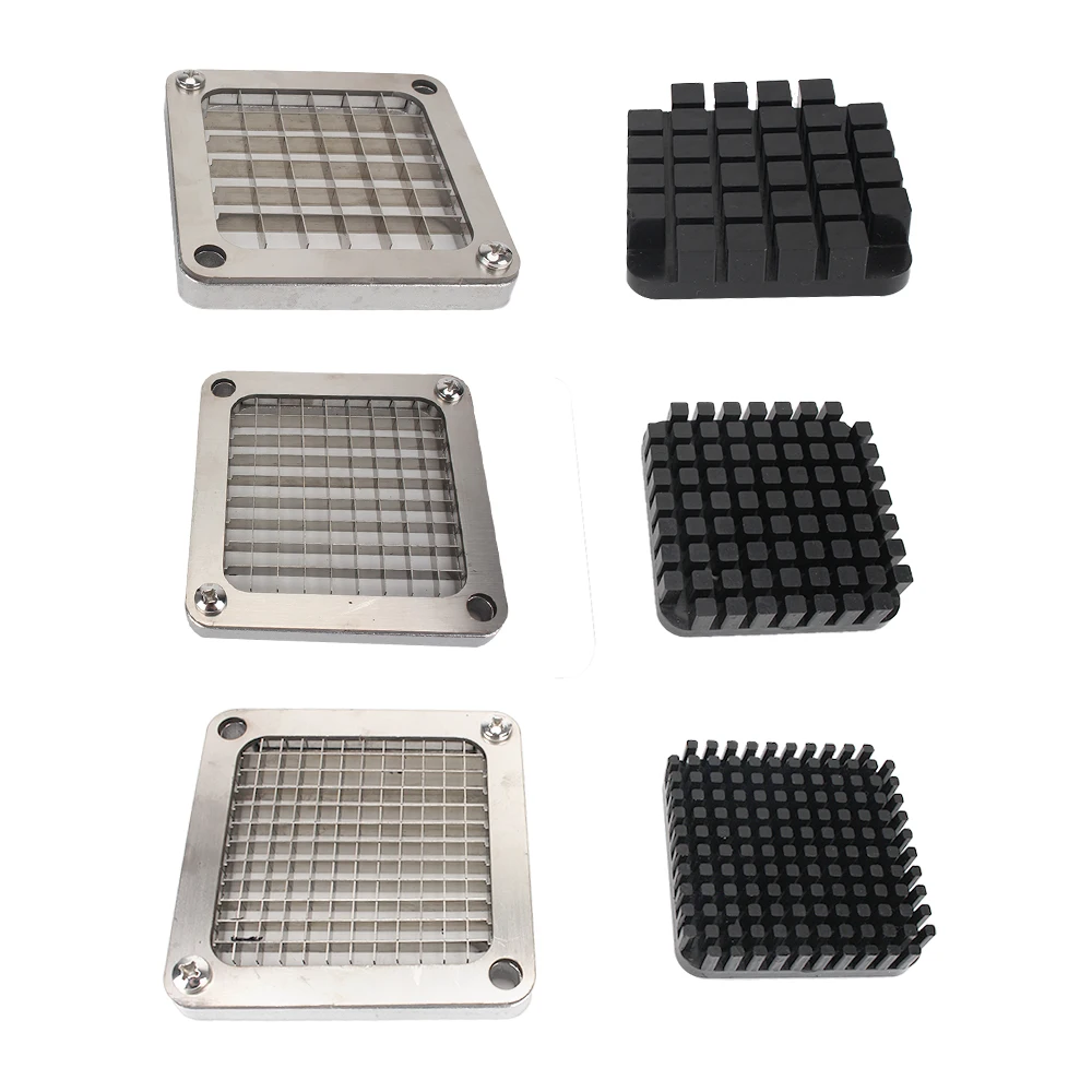 Blade Cutting Machine Stainless Steel Chips Cutter Parts French Fry Cutter, French Fry Potato Chips Cutters +3 Blades Size,