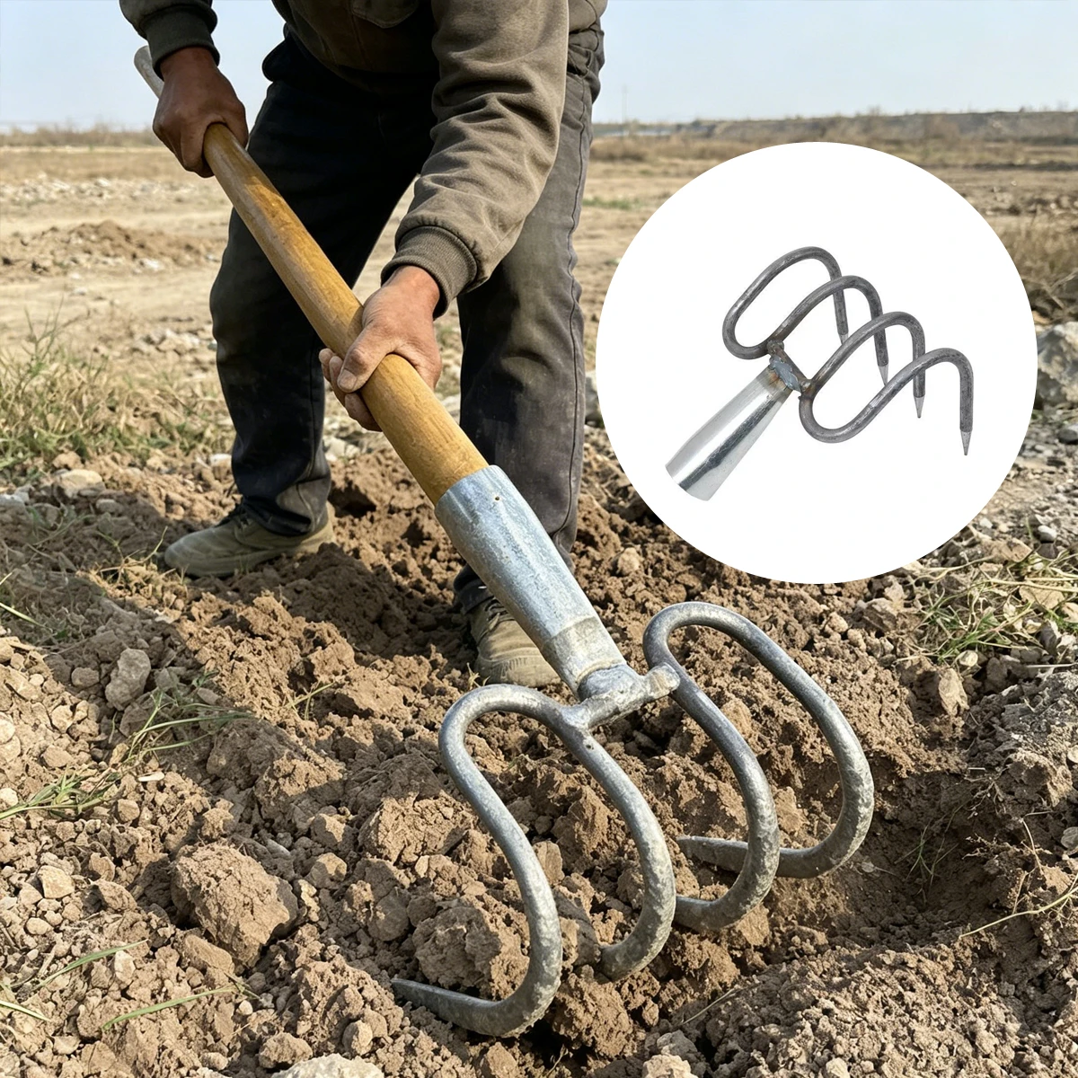 Plowing Land Reclamation Site Rake Garden Steel Plough Lawn Rakes for Leveling the Lawn Dethatcher Tines Rateaux Grass Gardening