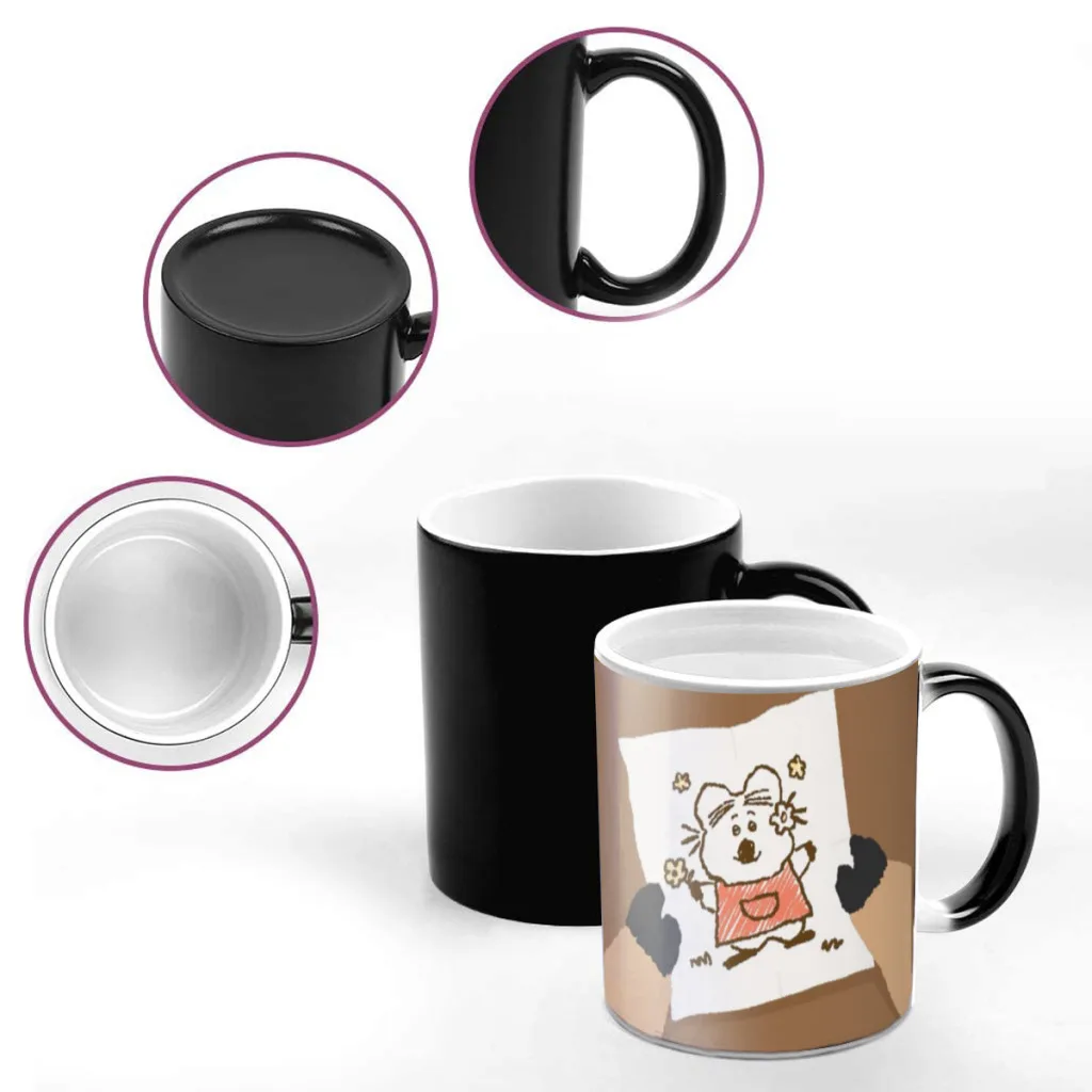 Cartoon koala d-dinotaeng One Piece Coffee Mugs And Mug Creative Color Change Tea Cup Ceramic Milk Cups Novelty Gifts