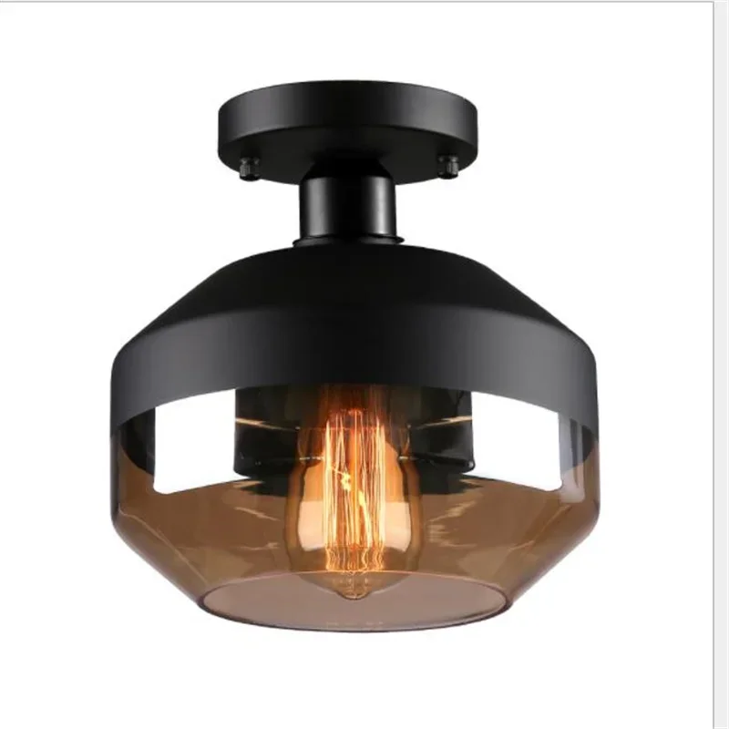 

Simple Modern Aisle Lamp with Transparent Cover Bedroom Dining Hall Corridor Farmhouse Lamps American Glass Ceiling Lamp