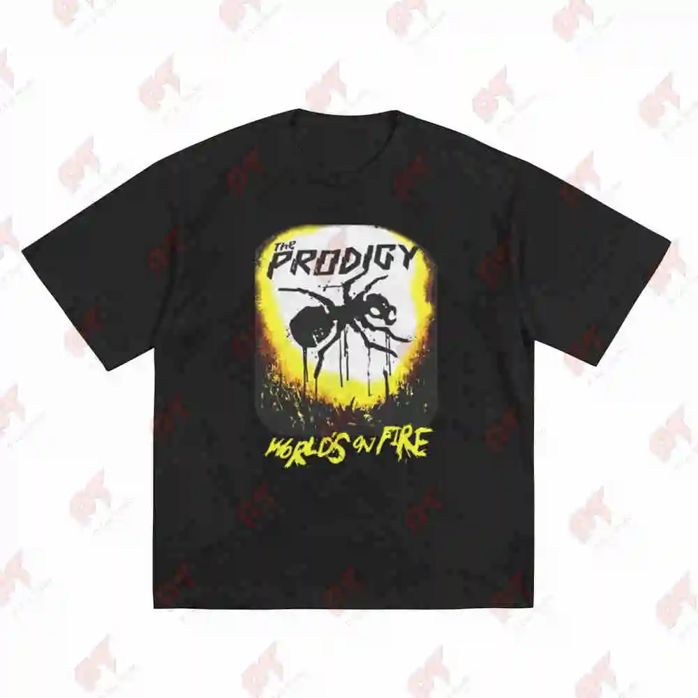 The Prodigy Worlds On Fire Short Sleeve Tee 100% Cotton T-Shirt