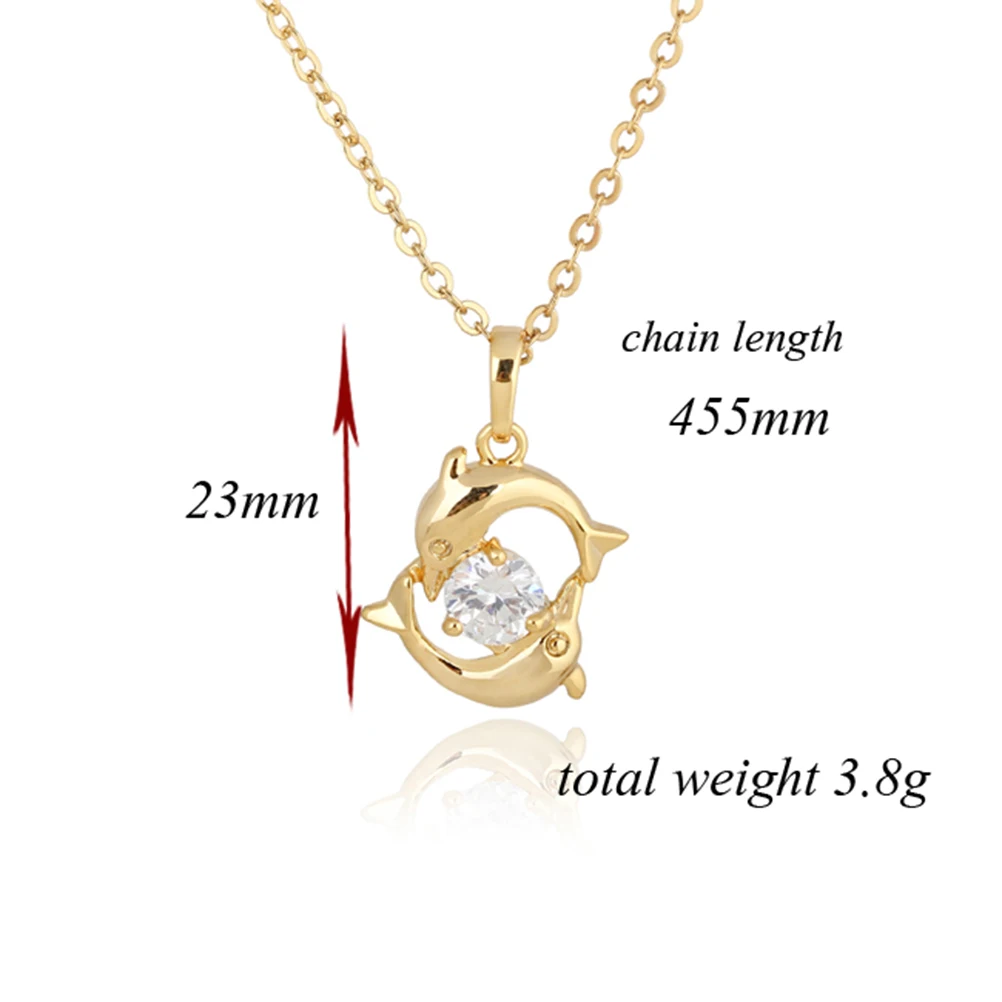 

Gold plated necklace Gold necklace Zircon pendant Zircon necklace Copper necklace
