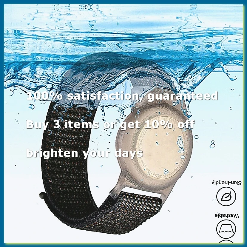 Air Tag GPS Tracker Holder Protective Case Kid Wristband Compatible with Nylon Bracelet G
