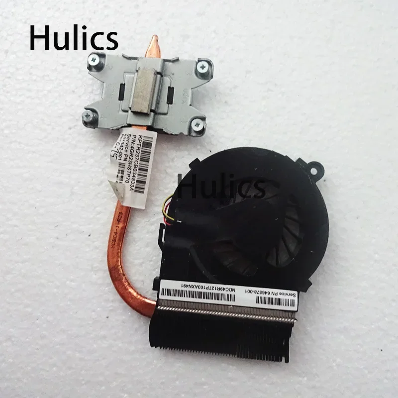 Radiador Hulics Usado 657942-001 4GR23HSTP90 para HP Pavilion G4 G6 G7 G4-1000 G6-1000 R23 G7-1000, Ventoinha de Resfriamento para Laptop