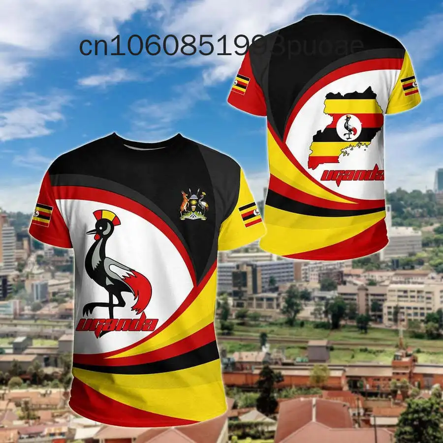 2024 New Uganda Flag Emblem 3D T-shirts Clothes For Men Women Tees jersey Soccer Football Fans Gift T shirt