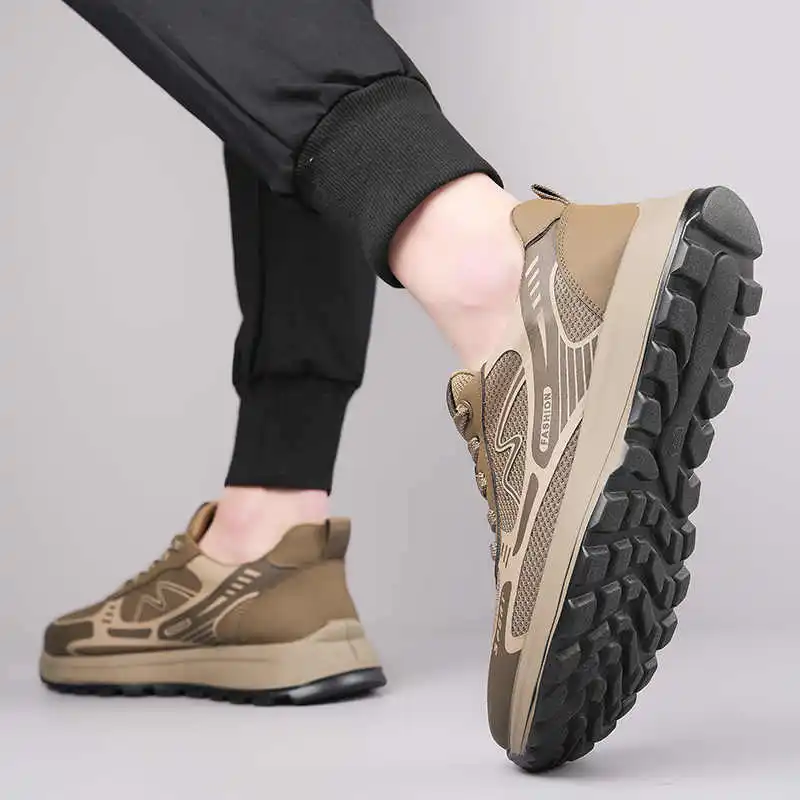 

Round Nose Round Toe Men's Summer White Shoes Walking Men's Sneakers On Offer Corrida Running Sport High Grade Portable