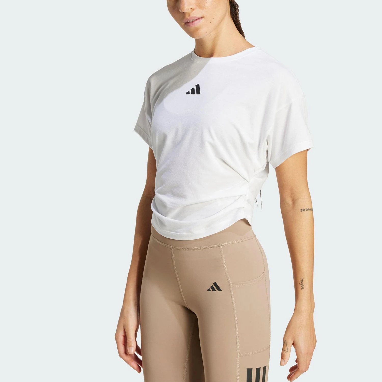 

Adidas genuine Summer Women's Training Sports Fitness Casual Short Sleeve T-Shirt JX1194