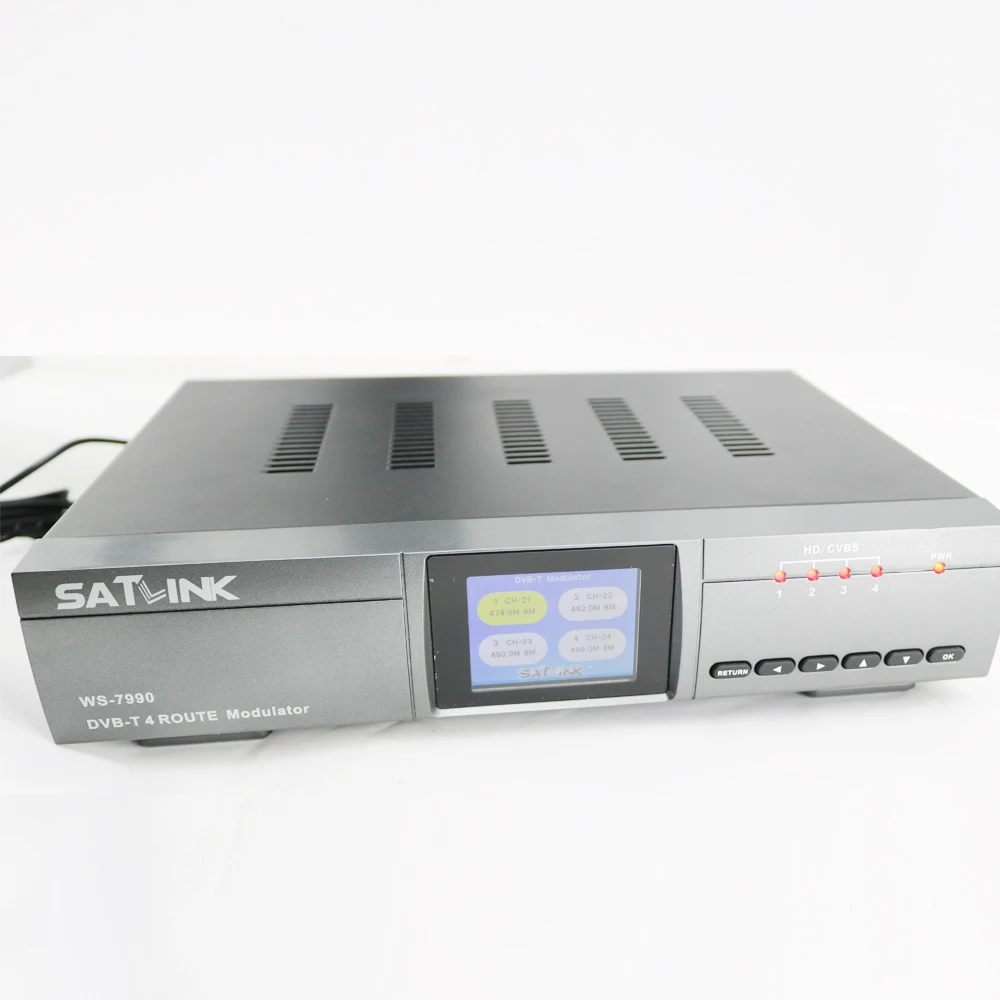 High Level of Integration Satlink WS-7990 DVB-T AV HD Digital RF Modulator Bandwidth 6/7/8MHz