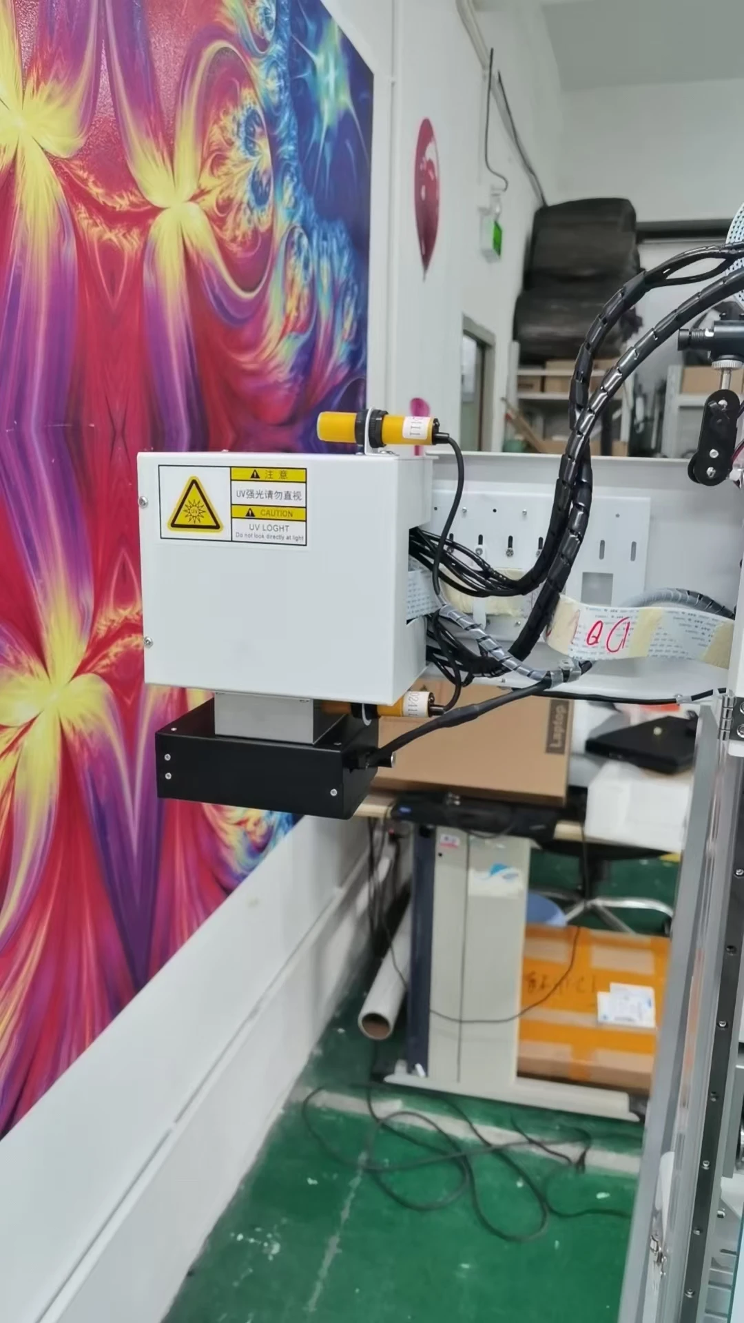 BK-UP1400L Large 3D Wall Printer Double DX7 Print Heads Surface tracking CMYKW 5 UV Ink White Brick wall Ceramic Tile Apply