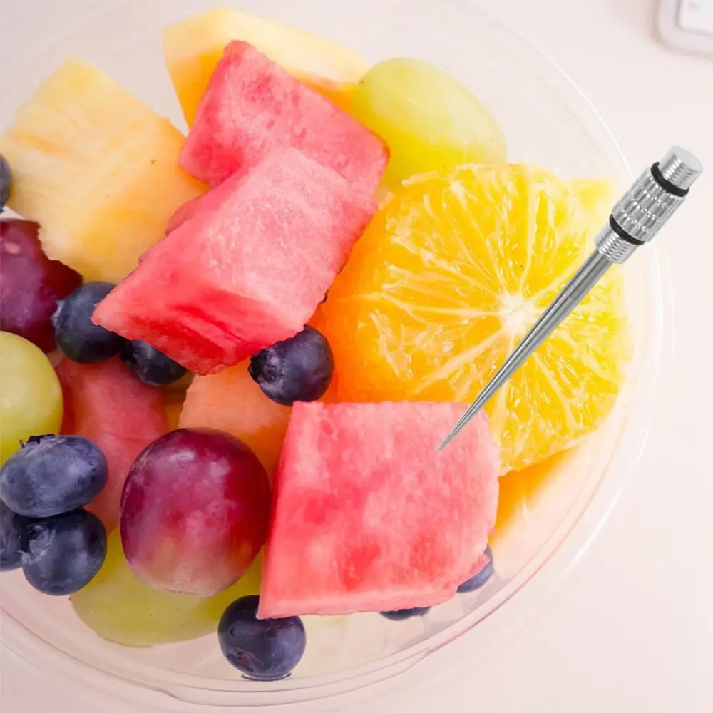 Durable Multi-Purpose with Holder Outdoor Portable Toothpick Metal Toothpick EDC Tool Fruit Fork