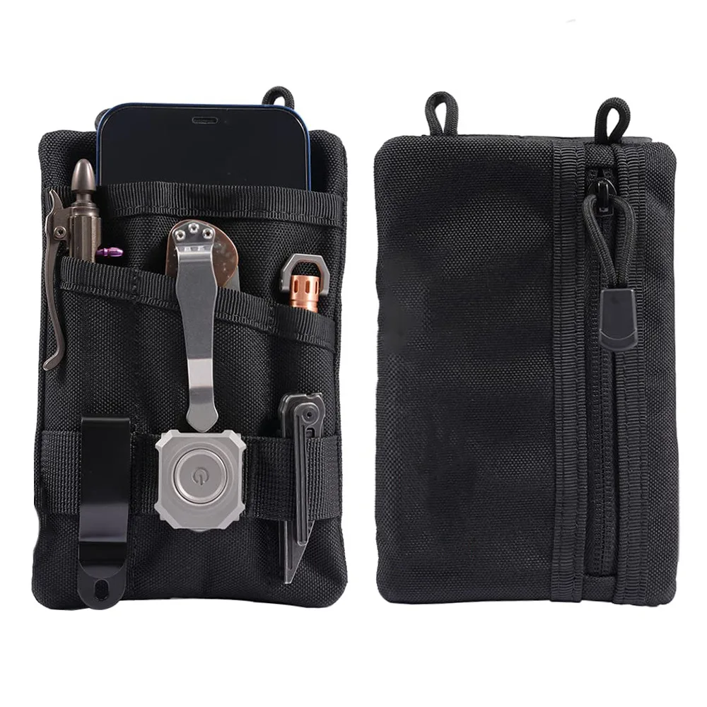 Bolsa táctica Molle para hombre, riñonera con cinturón, bolsillo para teléfono Edc, riñonera para correr, Camping, accesorios de caza con parte trasera suave