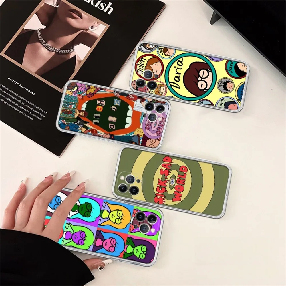 Anime-D-Darias Phone Case Silicone Soft For Iphone 16 15 14 13 12 11 Pro Mini XS MAX Plus X Cover