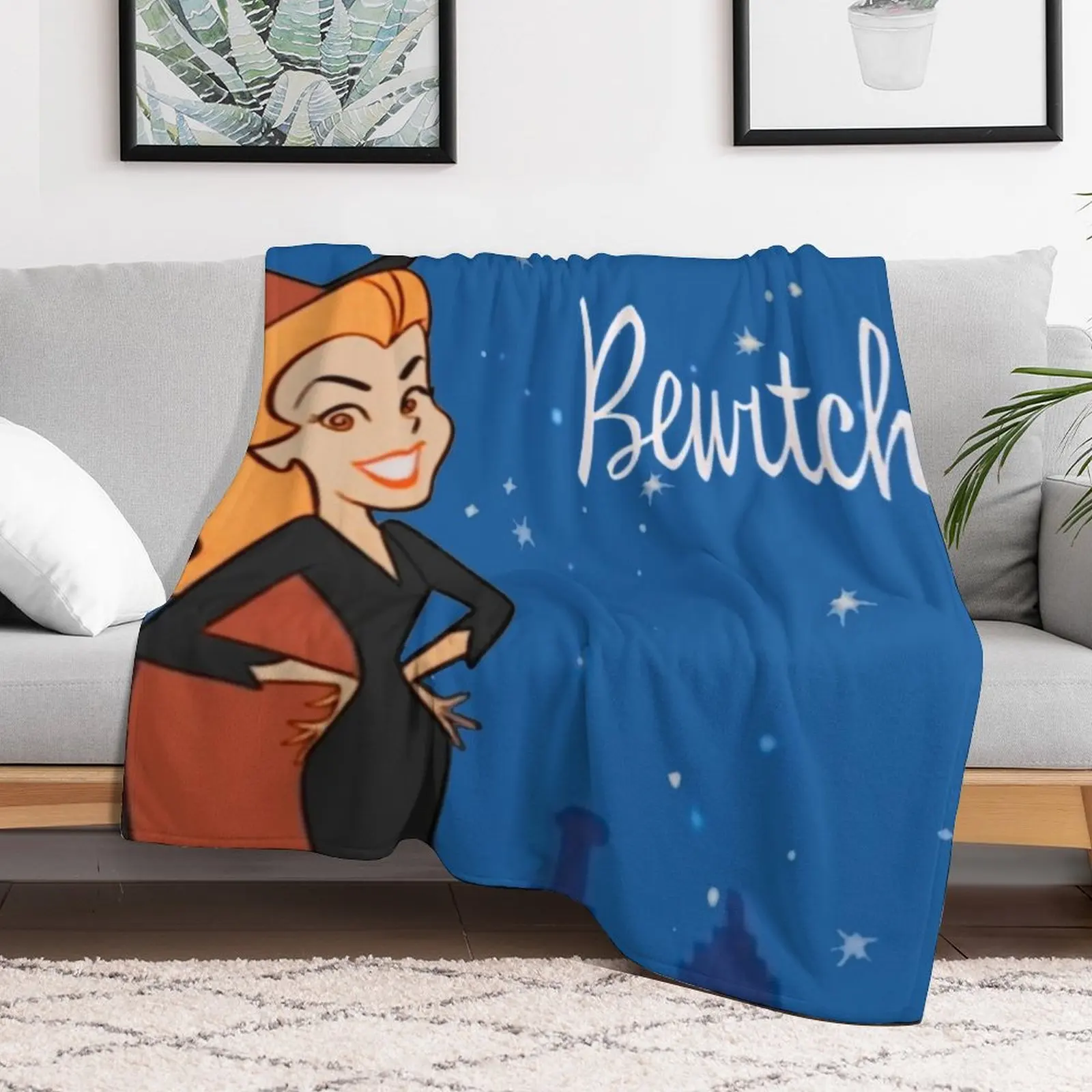 New Bewitched Show Opening Title - Just wiggle your nose !!! Throw Blanket Vintage Soft Blankets