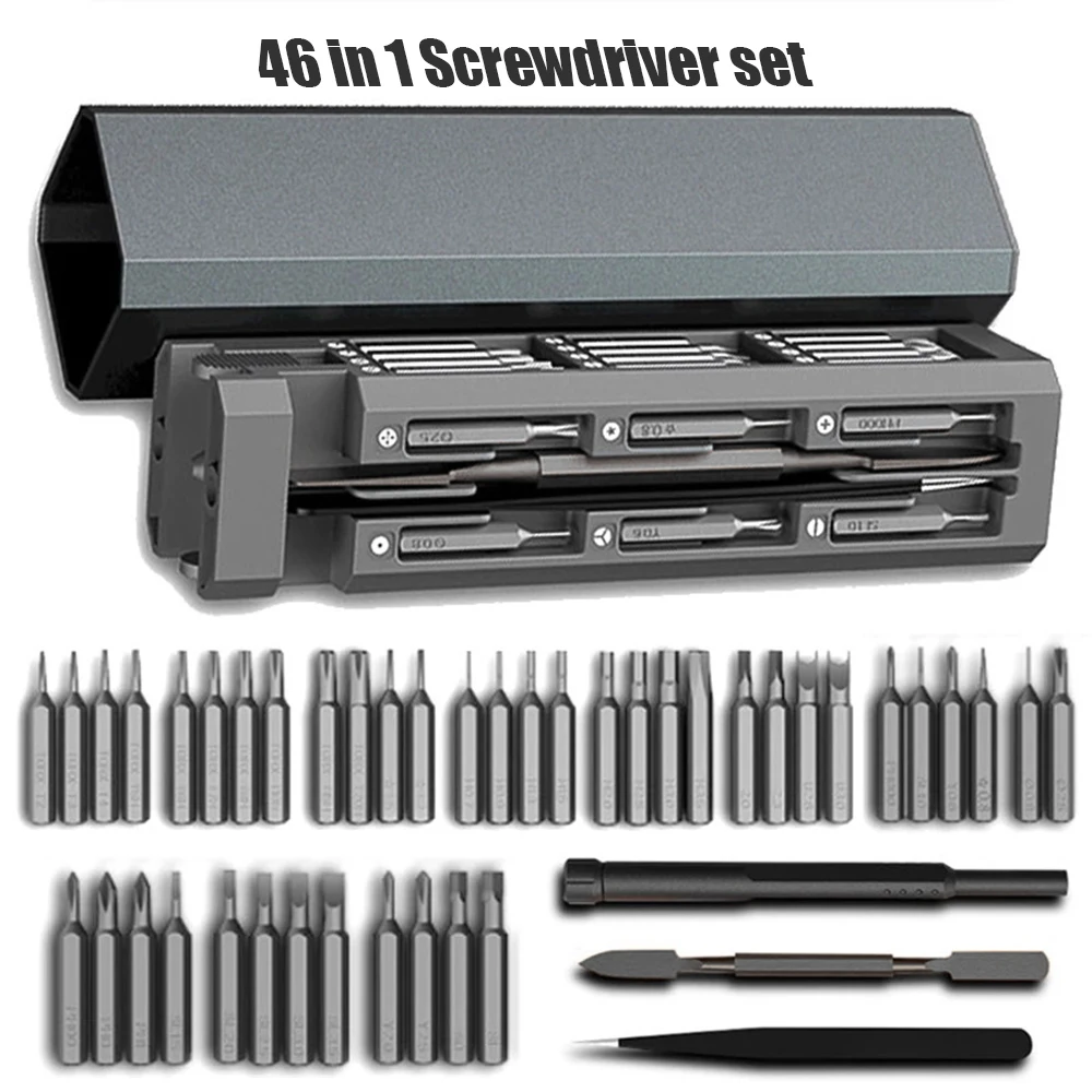 43/46in1 Multifunction Screwdriver Set Torx Phillips Slotted Precision Magnetic Driver Bits for Computer Phone Repair Hand Tools