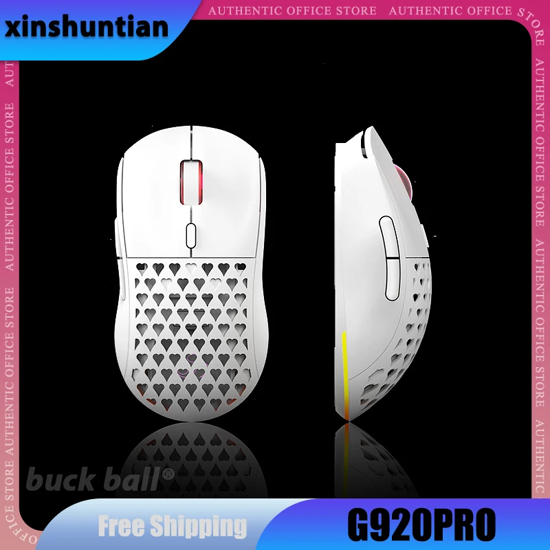 

Xinshuntian G920Pro Gamer Wireless Mouse 2.4G USB Wired Mouse RGB Backlit PAW3395 Sensor 26000DPI Adjustable Gaming Mice Gifts