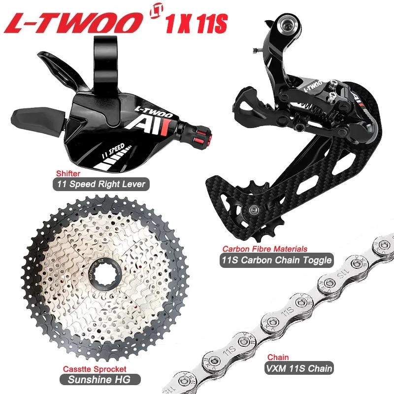 

LTWOO AT11 1X11S Speed Complete Kit for Mountain Bike Sunshine Casstte VXM 11S Chain 11V Derailleurs Suit for MTB Bicycle Parts