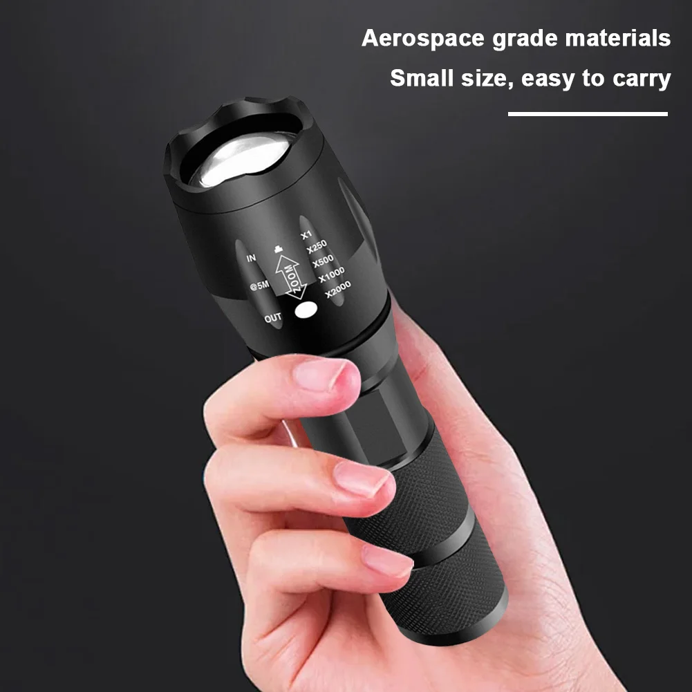 Super Bright LED Flashlight 5 Modes Handheld Flashlight Torch Light Waterproof Emergency Flashlight for Outdoor Home