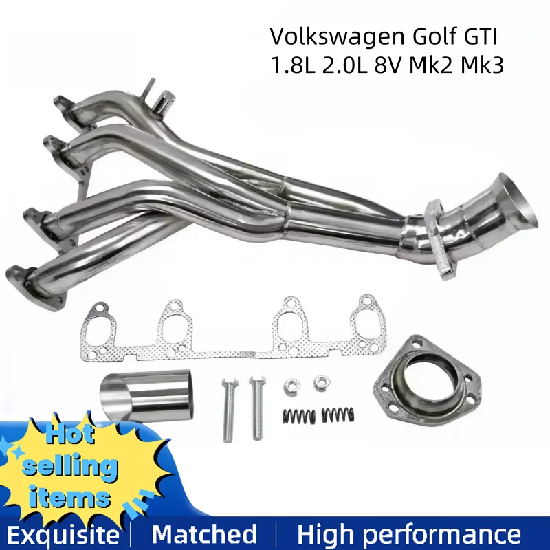 

High flow racing exhaust manifold head for 85-98 Volkswagen Golf GTI Jetta 1.8L 2.0L 8V Mk2 Mk3 exhaust system