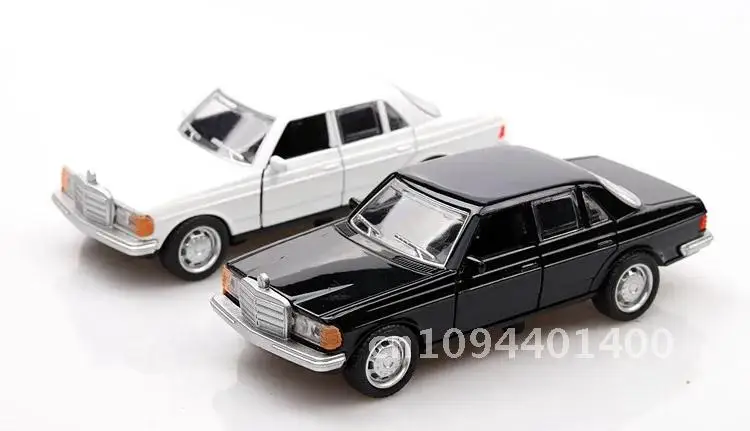 1/36 E-Klasse W123 Klassisches Auto Retro-Autos Zurückziehen Funktionsmodell 2 Türen geöffnet Simulation Kinderspielzeug mit Originalverpackung