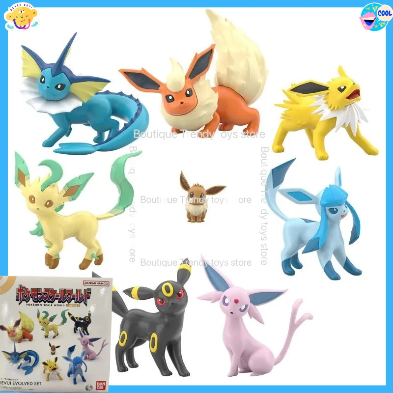 Bandai Genuine Shokugan POKEMON SCALE WORLD Paldea Region Eevee EIEVUI EVOLVED SET Anime Action Figure Model Toys Gift Children