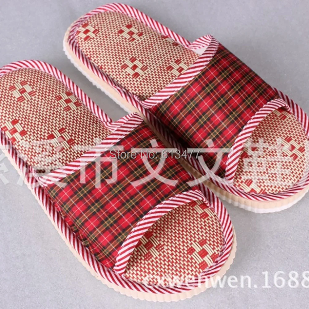 Factory price Lovers sandals( cany mat linen slippers)  Cool slippers that occupy the homeTX03-1pcs