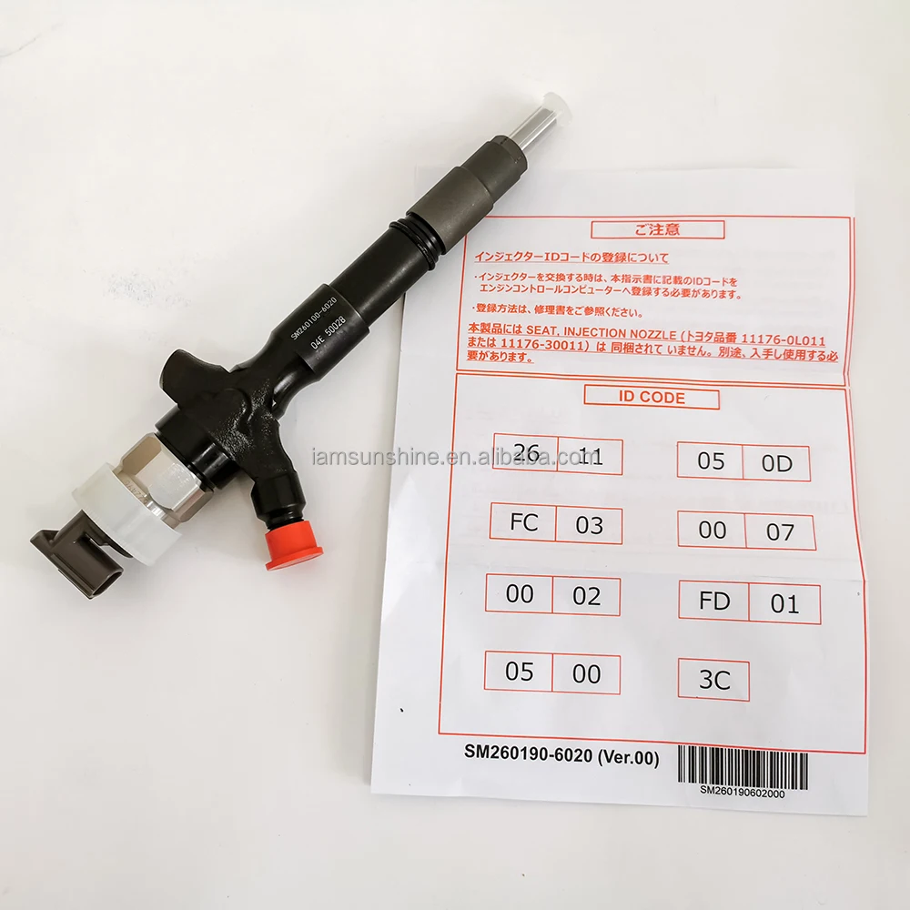 

Original Fuel Injector 295050-0800 295050-0810 260100-6020 23670-0L110 23670-09380 2KD Injector