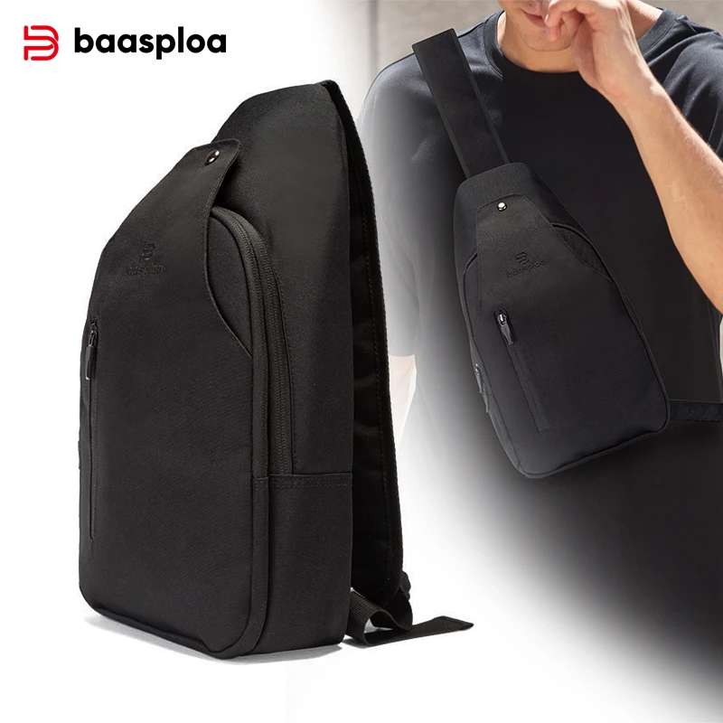 Baasploa-Sac banane étanche pour hommes et femmes, sac de sport de gymnastique multifonctionnel portable, mode de plein air, sac initié au jogging zippé