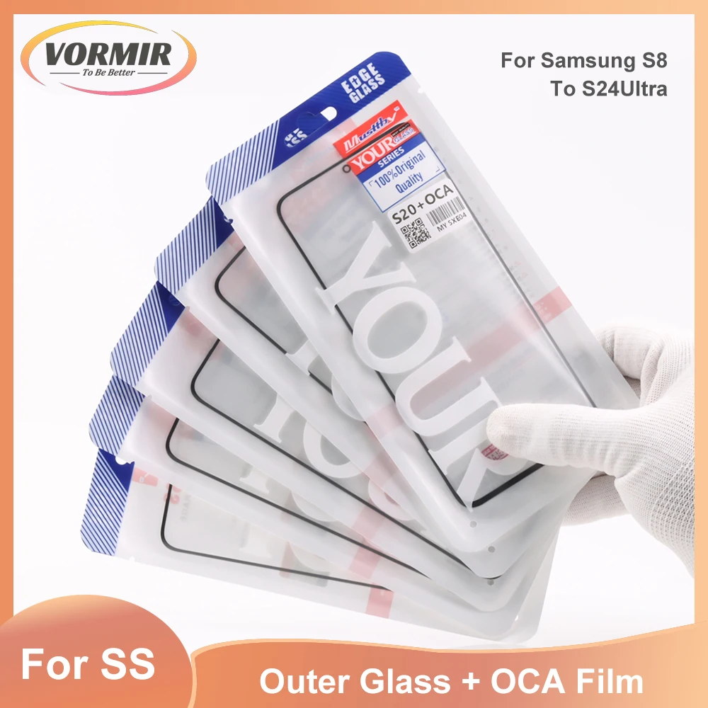 

5pcs/Lot OEM High Quality Touch Lens with OCA Film for Samsung Galaxy S24 S23 S22 Ultra Plus Series LCD Glass Panel Replacement