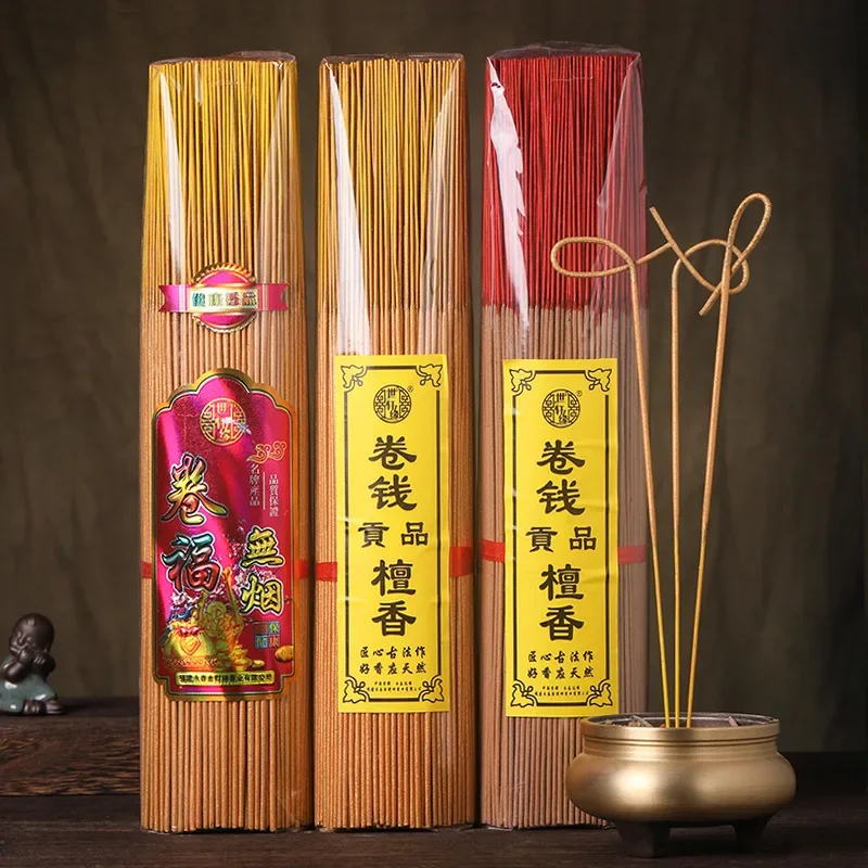 

FY Household Handmade Worship Bamboo Incense Sticks 500g Ntural Roll Smoke Sandalwood Stick Incense 32.5 Bulk Sale Joss Sticks