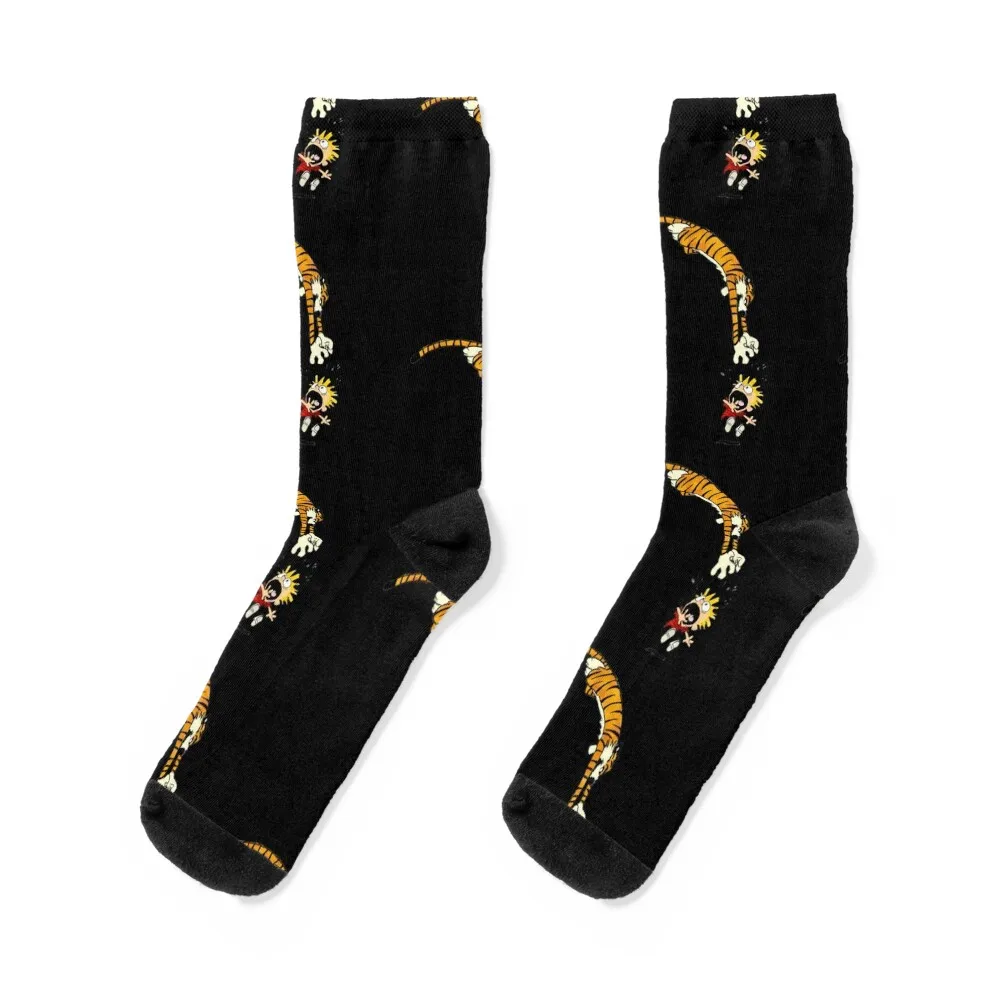 

hobbes pouncing on Calvin Socks Crossfit valentine gift ideas fashionable Men's Socks Luxury Women's