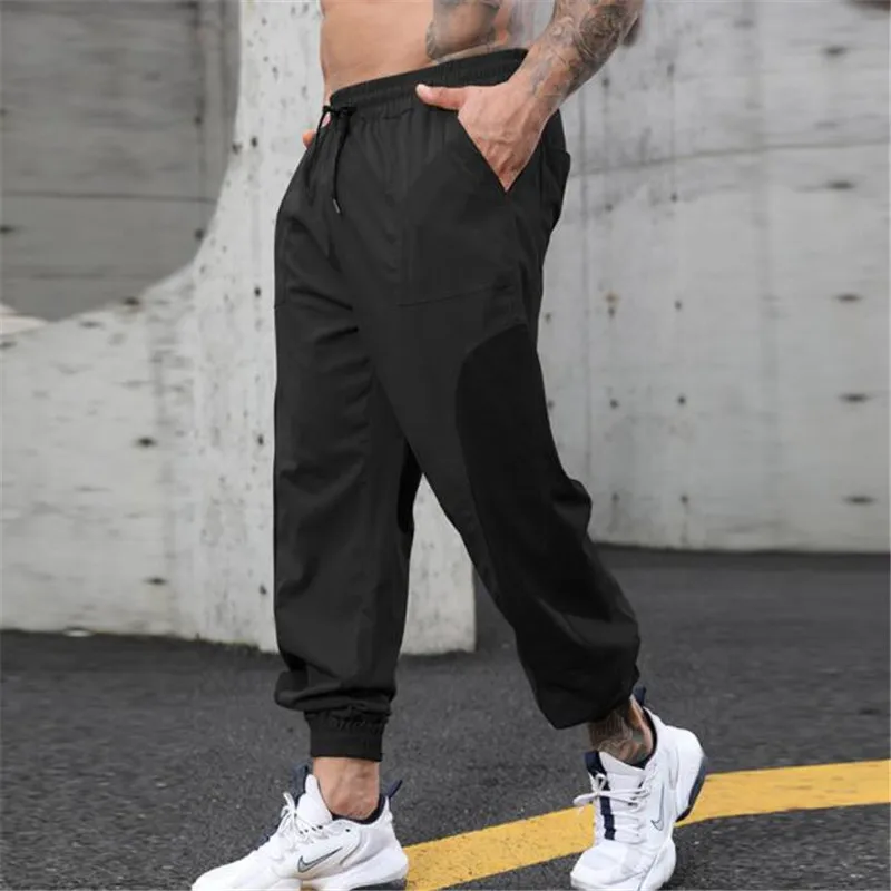 

2023 New Joggers Cargo Pants for Men Casual Hip Hop Pocket Male Trousers Sweatpants Streetwear Ribbons Pants