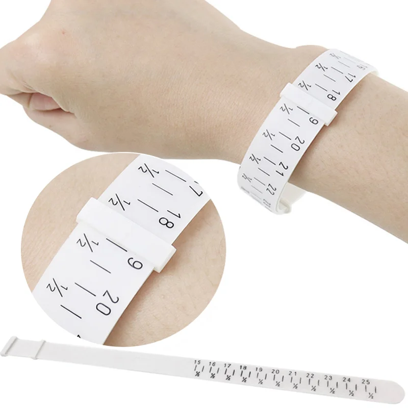 Plastic Bangle Sizer Gauge Adjustable Wrist Bracelet Size Measure for Diy Making Tools for Jewelers Equipment Length 15-25cm