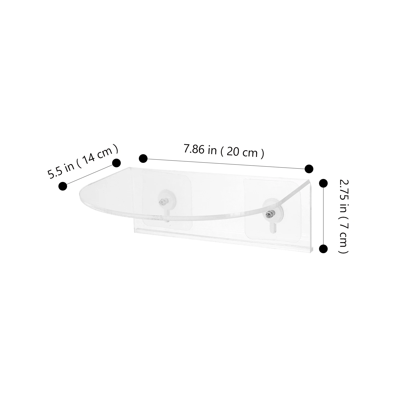 

Suction Cup Window Shelf Acrylic Transparent No Drill Glass Door Flowerpot Stand Storage Planter Display Adhesive