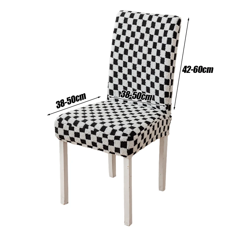 1 قطعة الشتاء الدافئة غرفة الطعام كرسي يغطي تنورة شبكة الجاكار سميكة أفخم تمتد ديكور المنزل كرسي أغطية العالمي