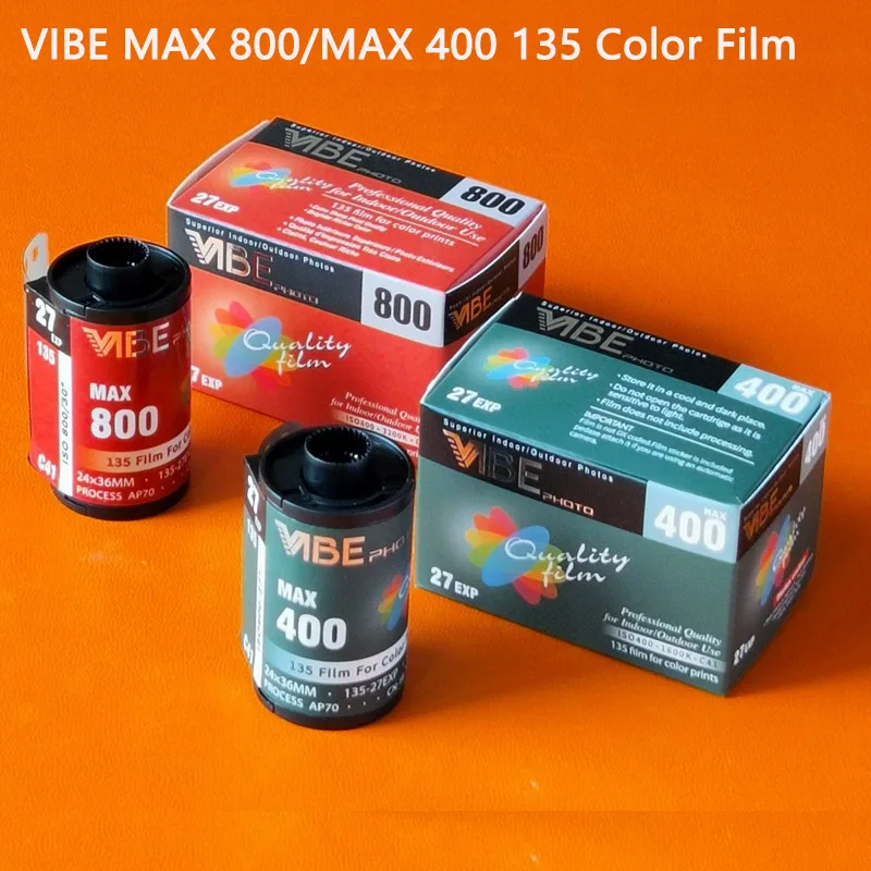 1-5 rollos de película de Color VIBE Max 400/VIBE MAX 800 ISO 400 135 película negativa 27EXP/rollo para cámara de película Kodak M35/H35 y cámara 135