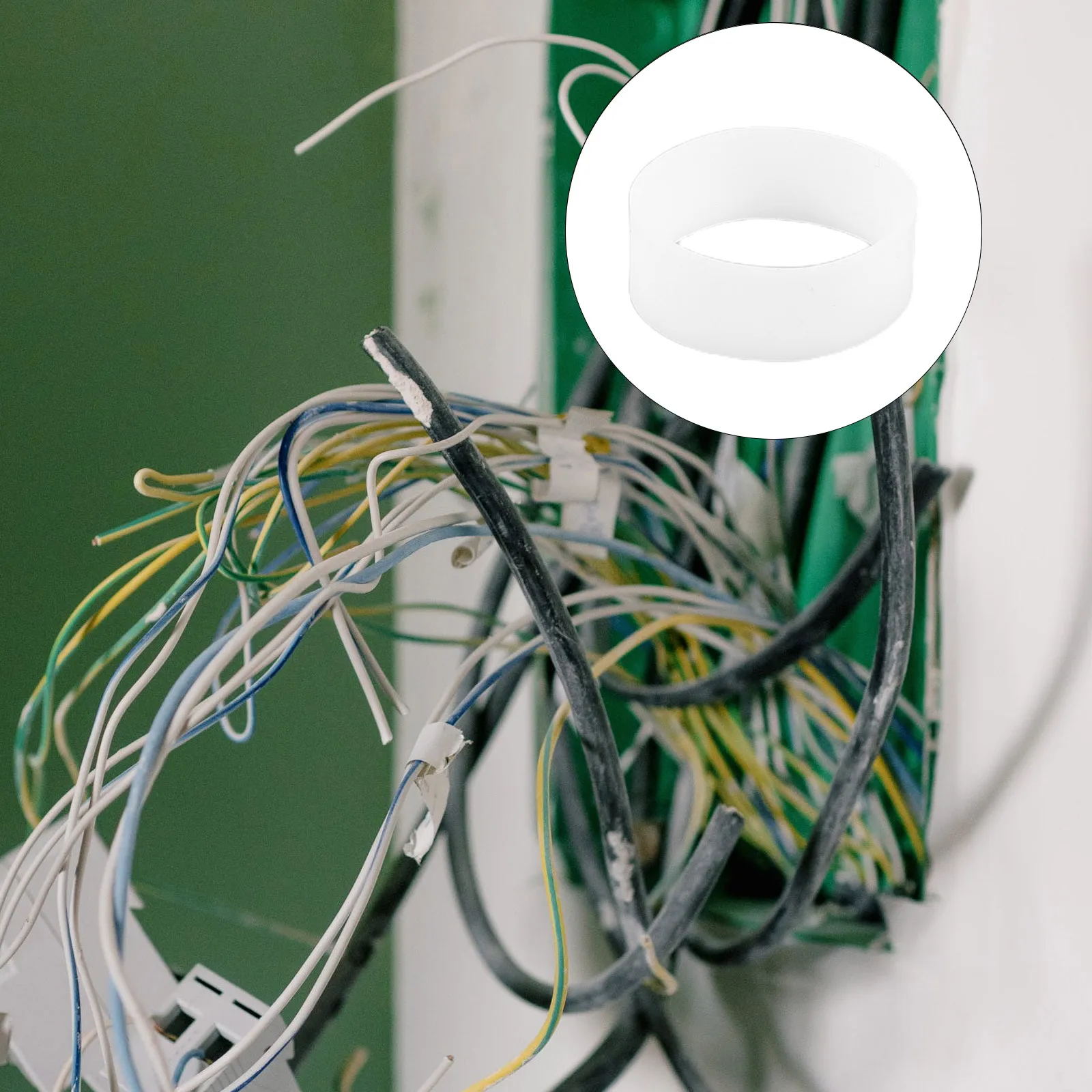 

500Pcs Silicone Cable Straps Elastic Reusable Coil Rings for Cable Management Home Office Travel Silicone Bands Small