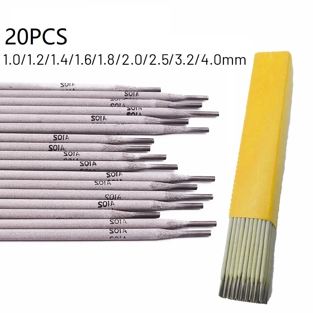 New 20pcs 304 Stainless Steel Electrode A102 Solder Wires 1.0mm-4.0mm Welding Rod Welding Soldering Supplies