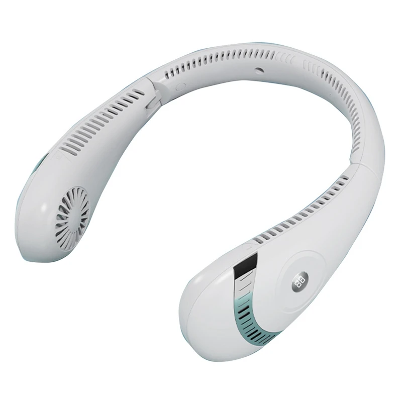 AD23-Tragbarer Nackenventilator, 5000 mAh, faltbarer Nackenventilator, flügellose Kühlung, persönlicher Nackenventilator, wiederaufladbarer Nackenventilator mit 3 Geschwindigkeiten