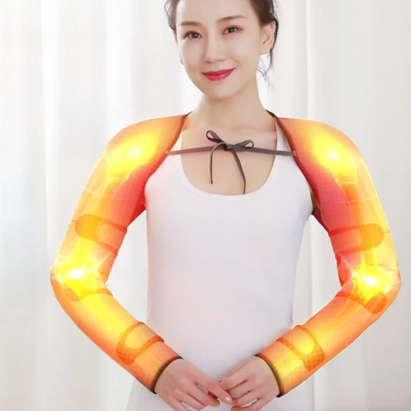

Far-infrared Ultra Long Heating Pad with 3 Vibration Settings Shoulder Massage Wrist Wrap Elbow Pain Relief Rotator Cuff Therapy