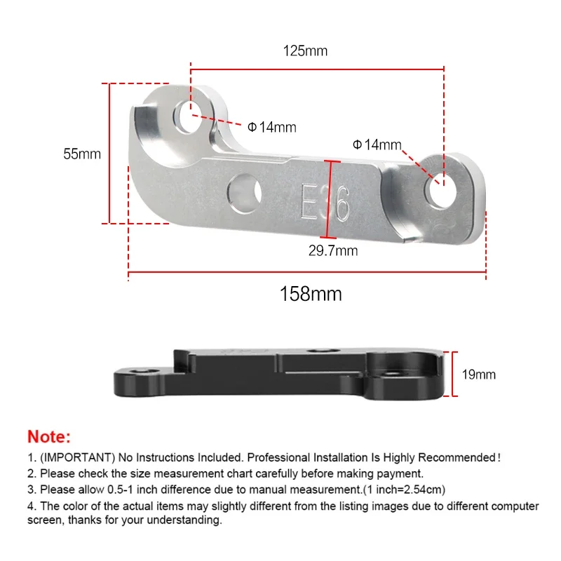 Aluminium 2pc for BMW E36 Car Adapter Increasing Turn Angle about 25% Drift Lock Kit for BMW E60 E90 E70 Increase The Corner