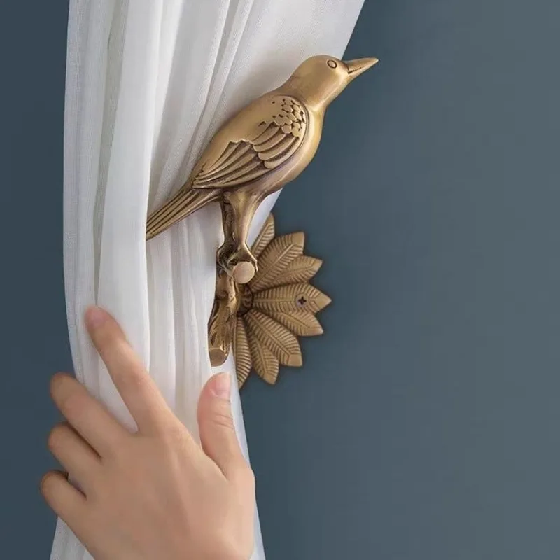 Brass curtains hook personality creative bird curtains buckle curtains
