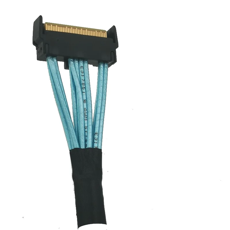 MCIO X8 74 Pin ke 8 X SATA 7 Pin Konverter Adaptor Kabel untuk Transfer Data