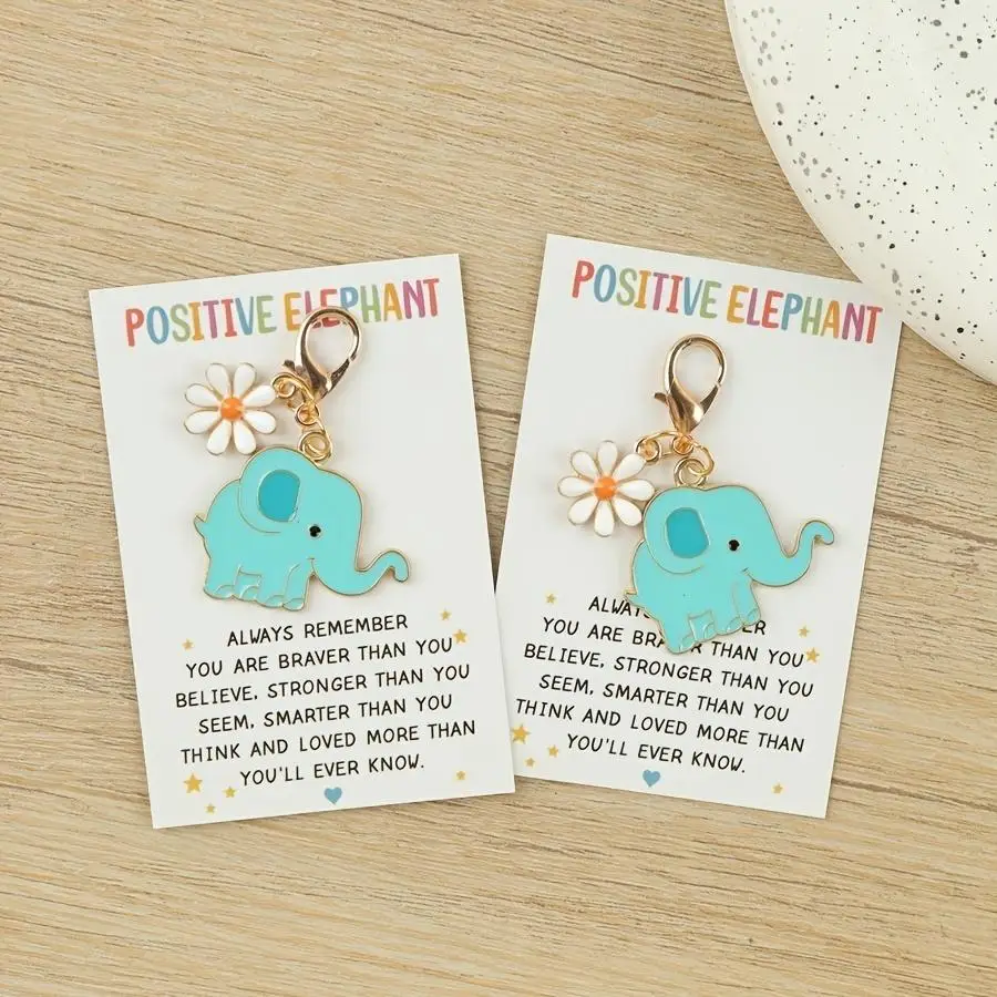 1/5/10/20/50/100pcs of Cute Elephant Keychains, Unique Animal Keychains, Thank You Gifts, Friendship Gifts, Unisex, Suitable for