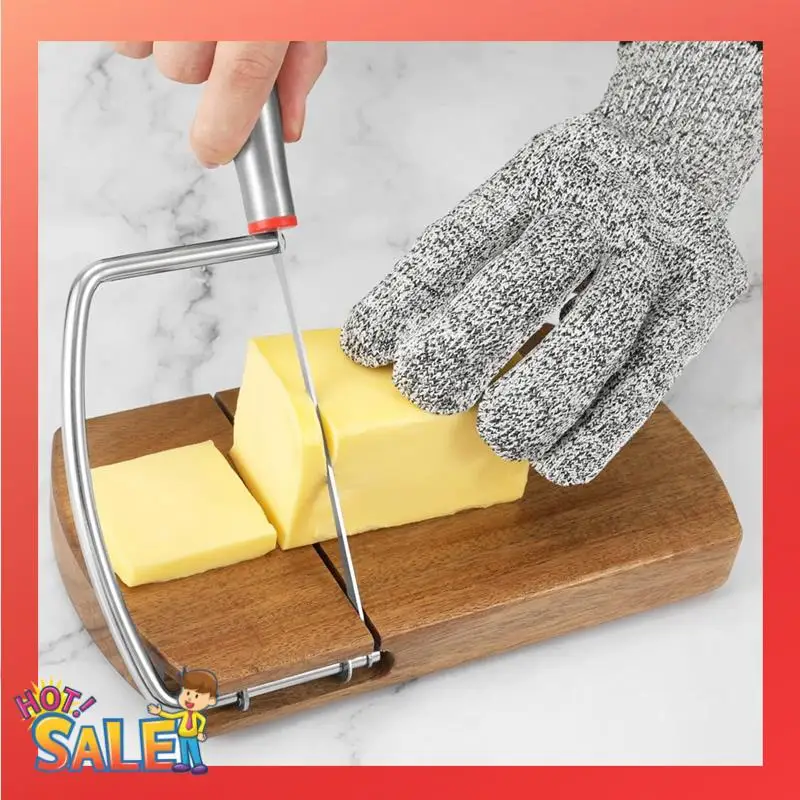 

ABCL Multipurpose Cheese Slicer Cutter, Wood Cheese Slicers Board With Blade For Block Cheese, Effortless Slicing